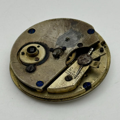 36.2mm Antique Key Wound Partial Pocket Watch Movement PARTS REPAIR SPARES