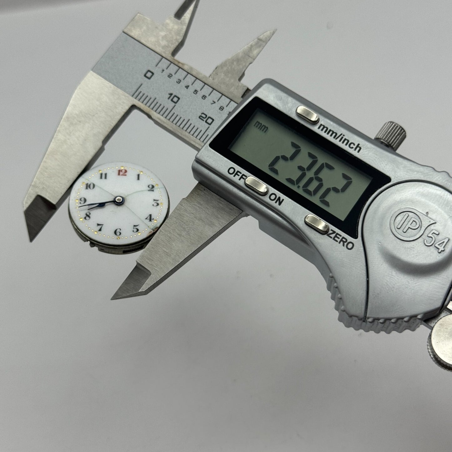 23.6mm Porcelain Dial Trench Dial Hands Watch Movement Manual Wind PARTS SPARES