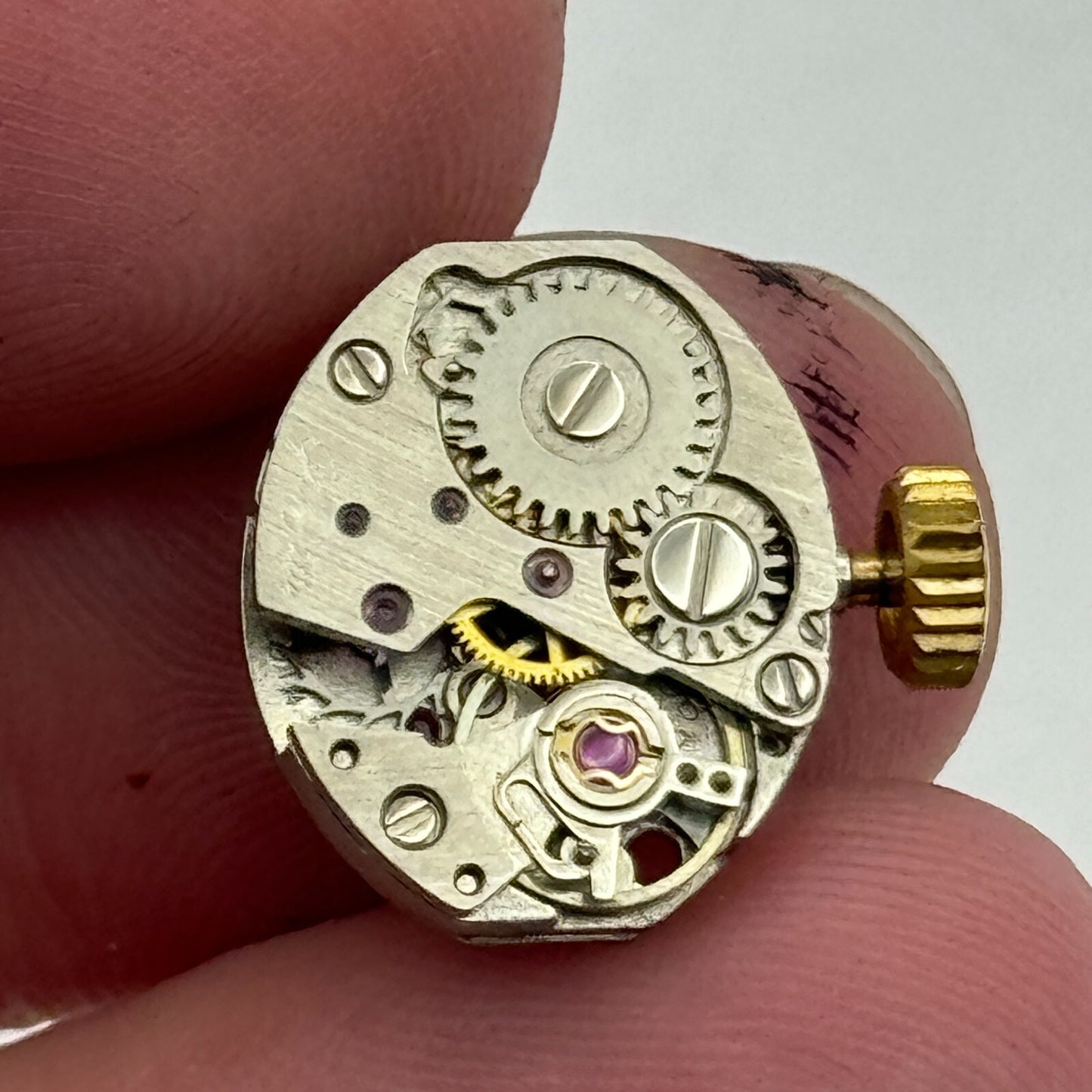 12.9mm Ladies Glashutte GUB 09-20 Manual Wind Watch Movement Swiss Vintage PARTS