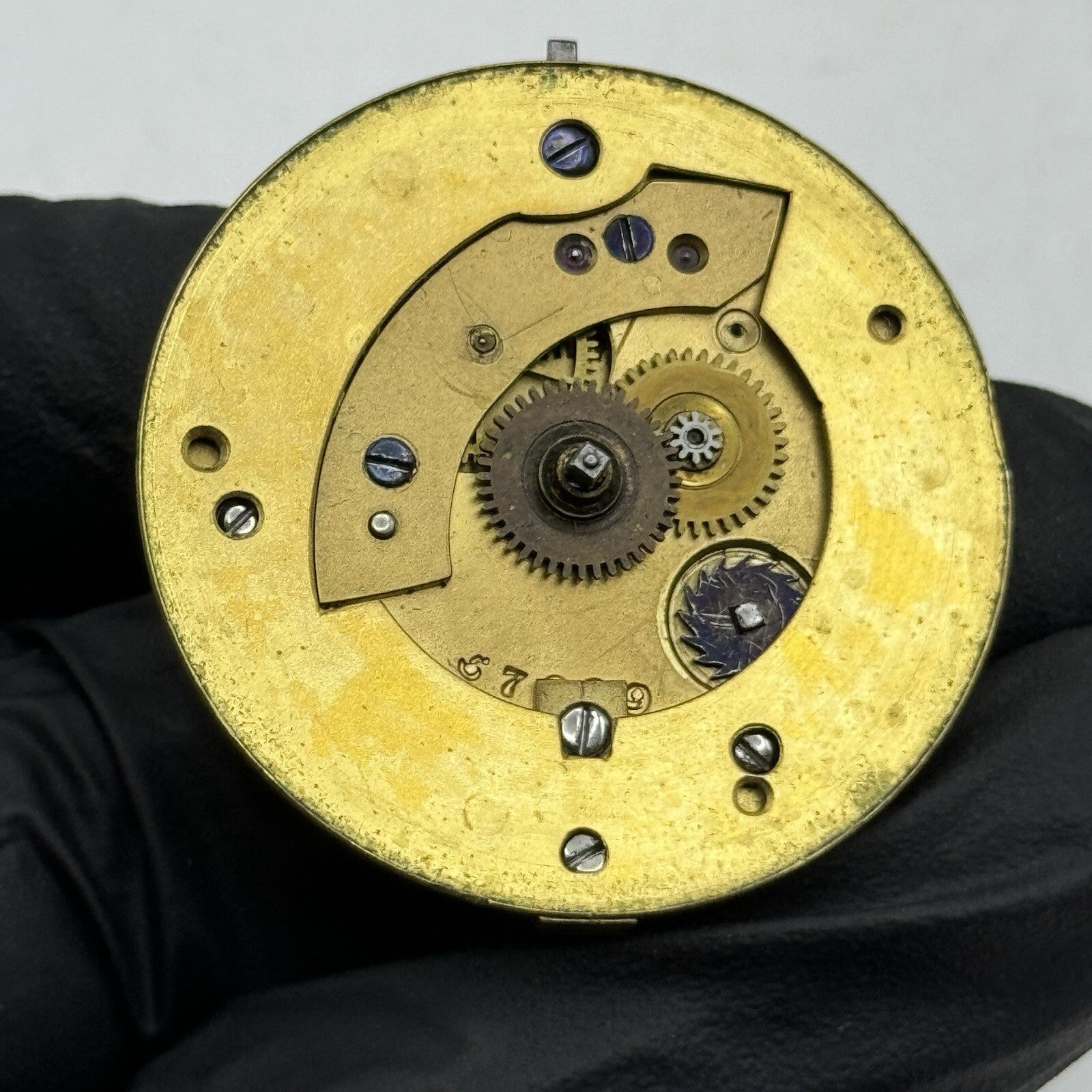37.7mm Manual Wind Thomas Allen Barnsley Fusee Pocket Watch Movement FOR PARTS
