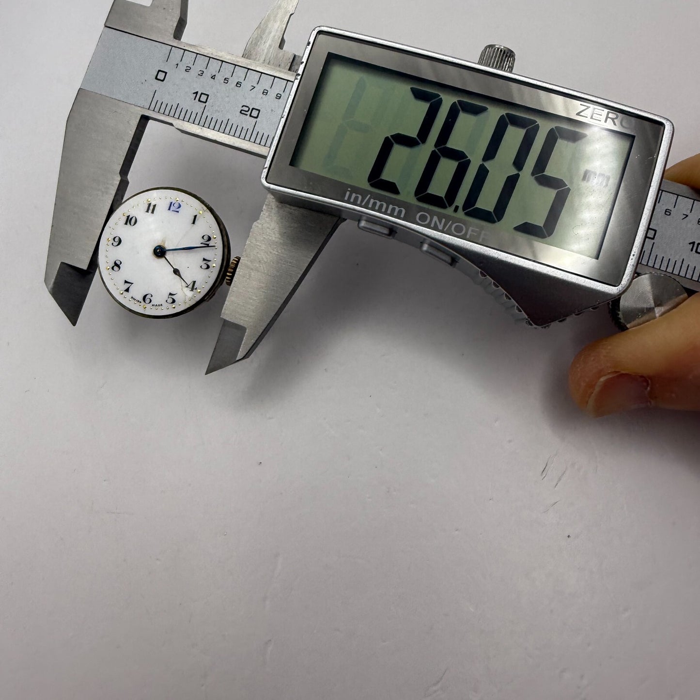 23.6mm Vintage Visible 15 Jewels Trench Watch Movement Manual Wind PARTS REPAIR