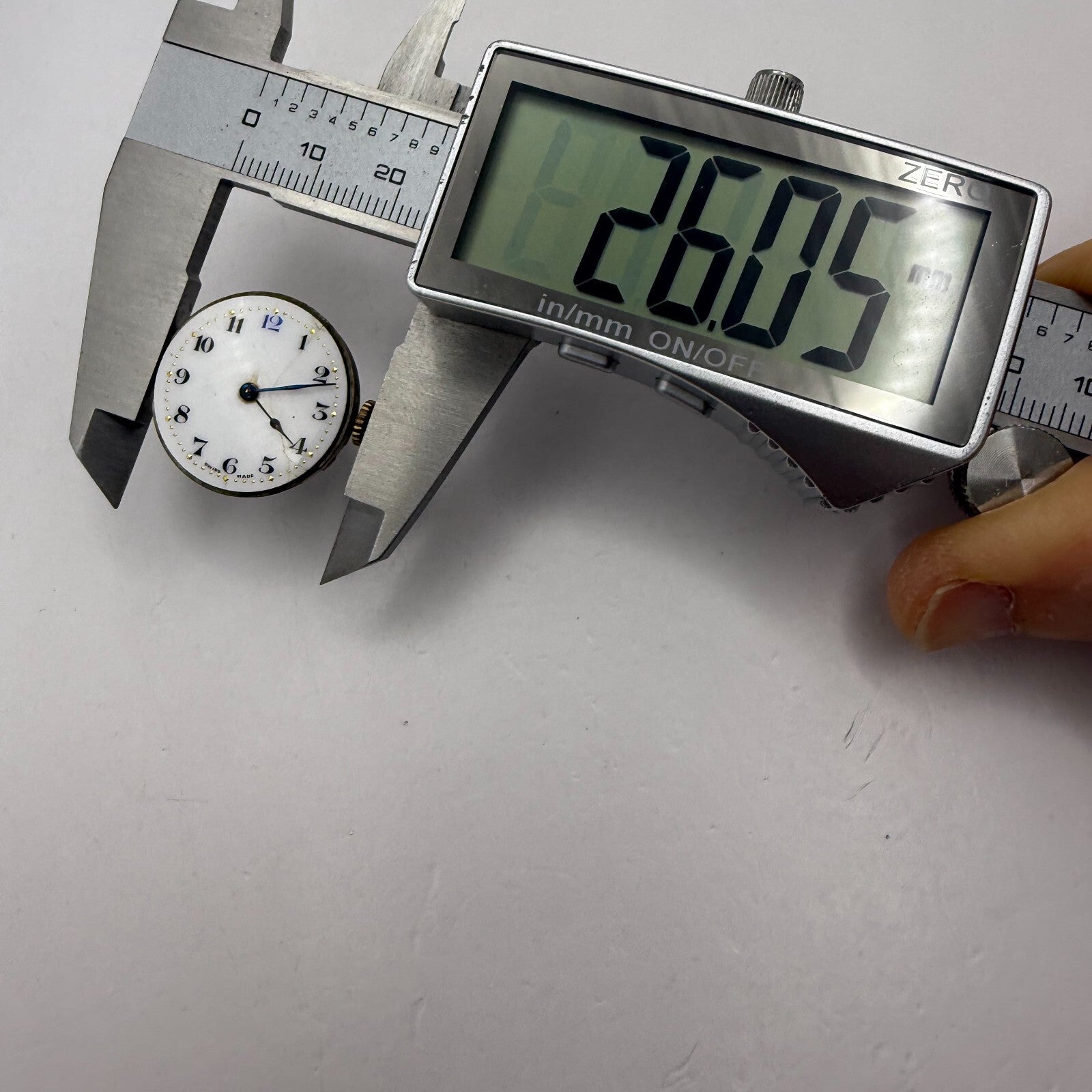 23.6mm Vintage Visible 15 Jewels Trench Watch Movement Manual Wind PARTS REPAIR