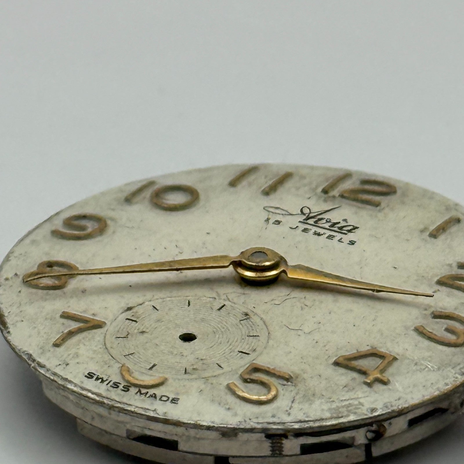 AS 1123 1124 Watch Movement Running Avia Manual Wind Vintage Parts Repair 23.5mm