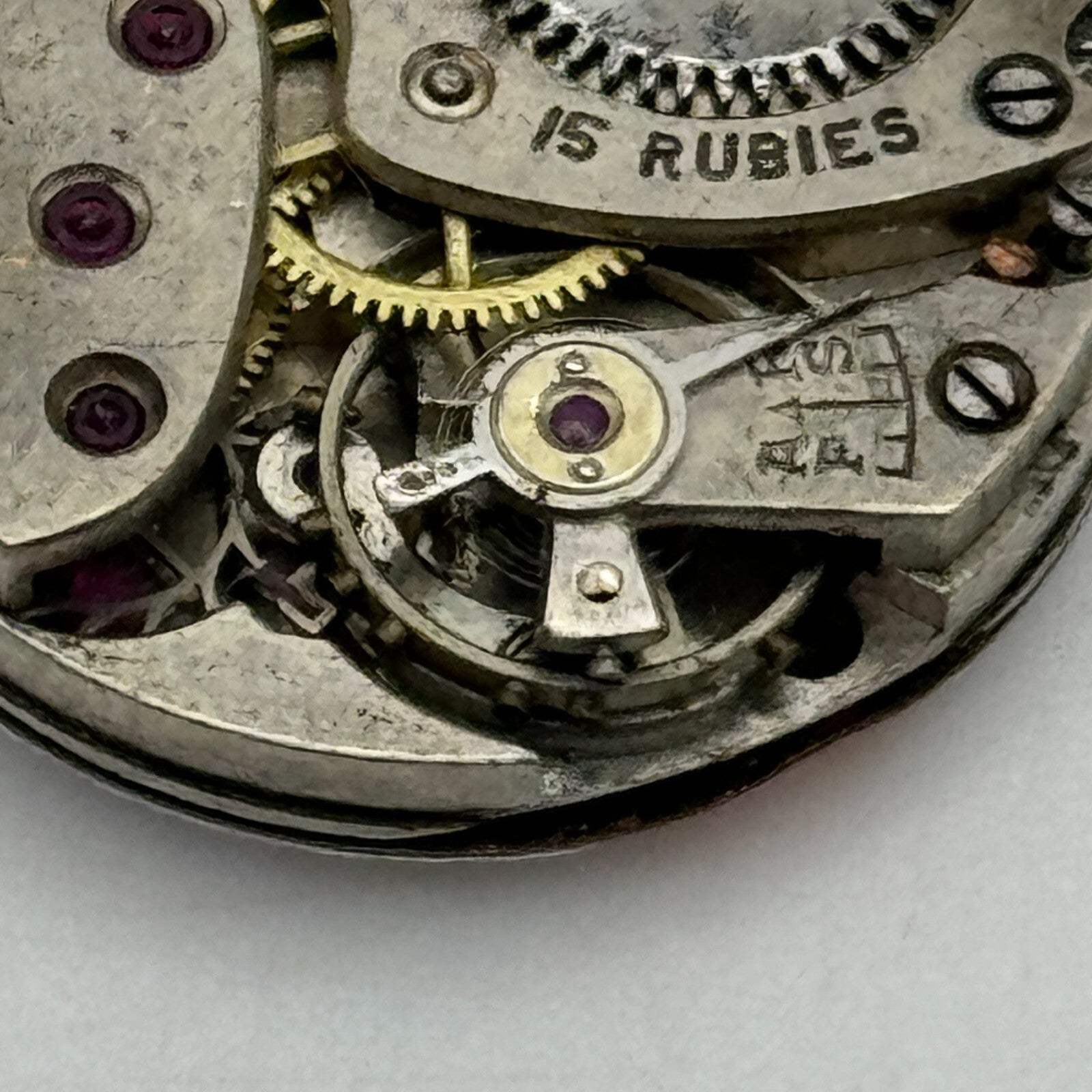 22mm Rolex Rolco 15 Rubies Military Trench Watch Movement Sub Seconds PARTS