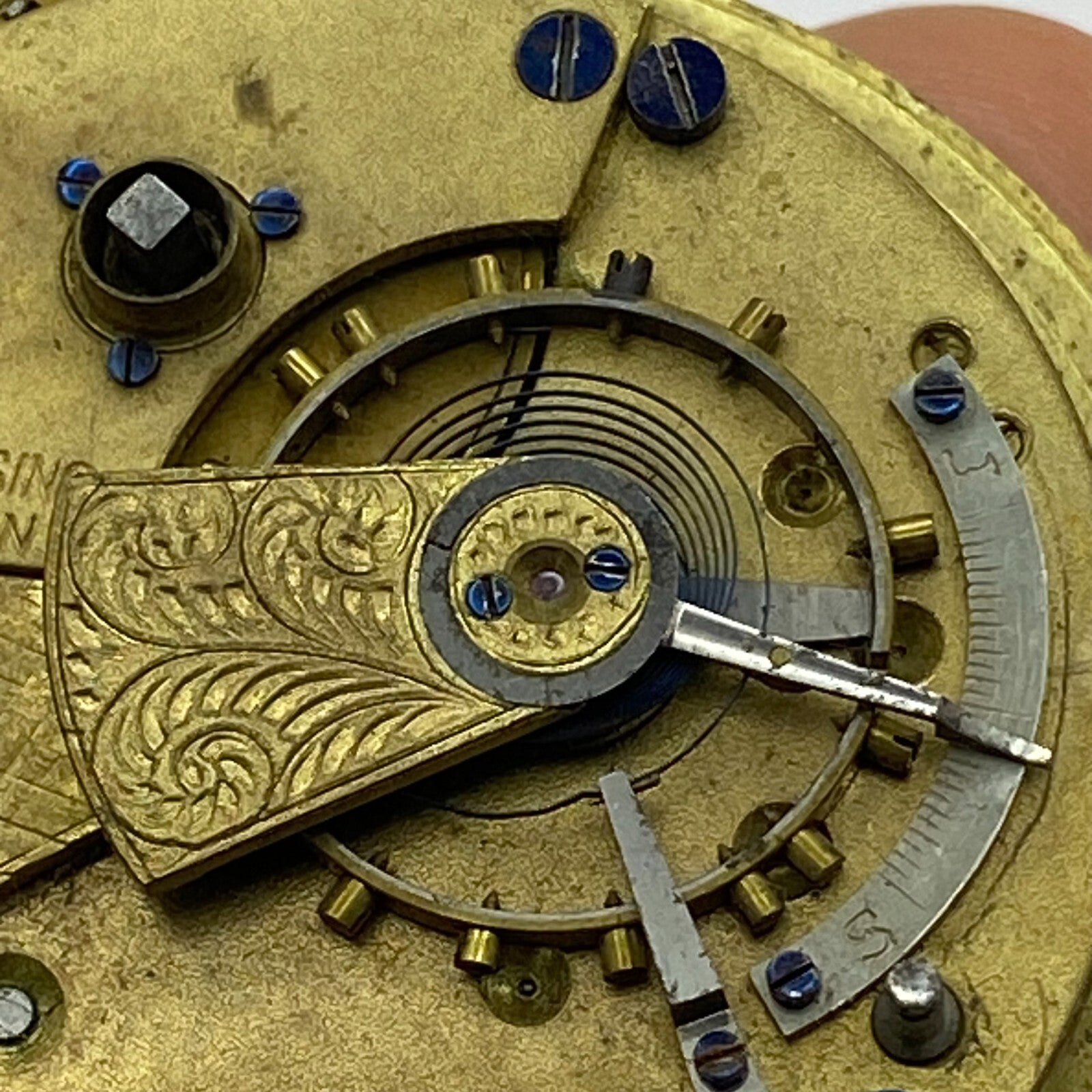 46.4mm Antique Key Wound Pocket Watch Movement PARTS REPAIR SPARES