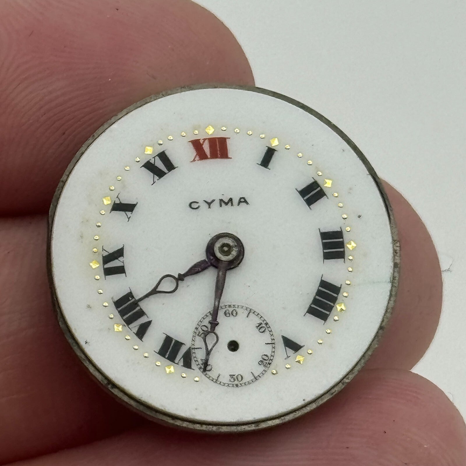 23.6mm Cyma Ref . 030 Sub Seconds Trench Watch Movement Vintage Swiss PARTS