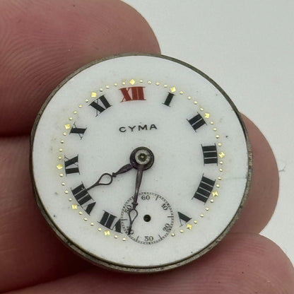 23.6mm Cyma Ref . 030 Sub Seconds Trench Watch Movement Vintage Swiss PARTS