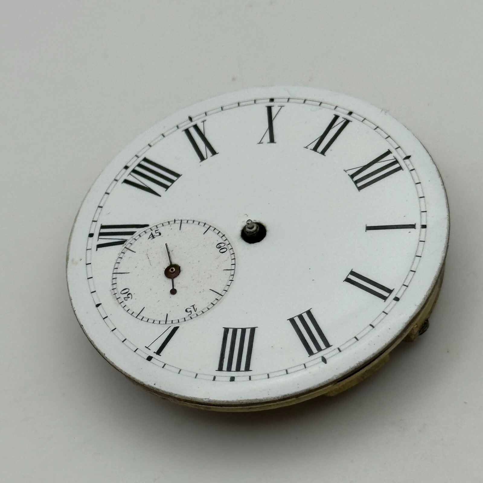 43mm XPU Antique Key Wound Roman Numerals Dial Pocket Watch Movement PARTS SPARE