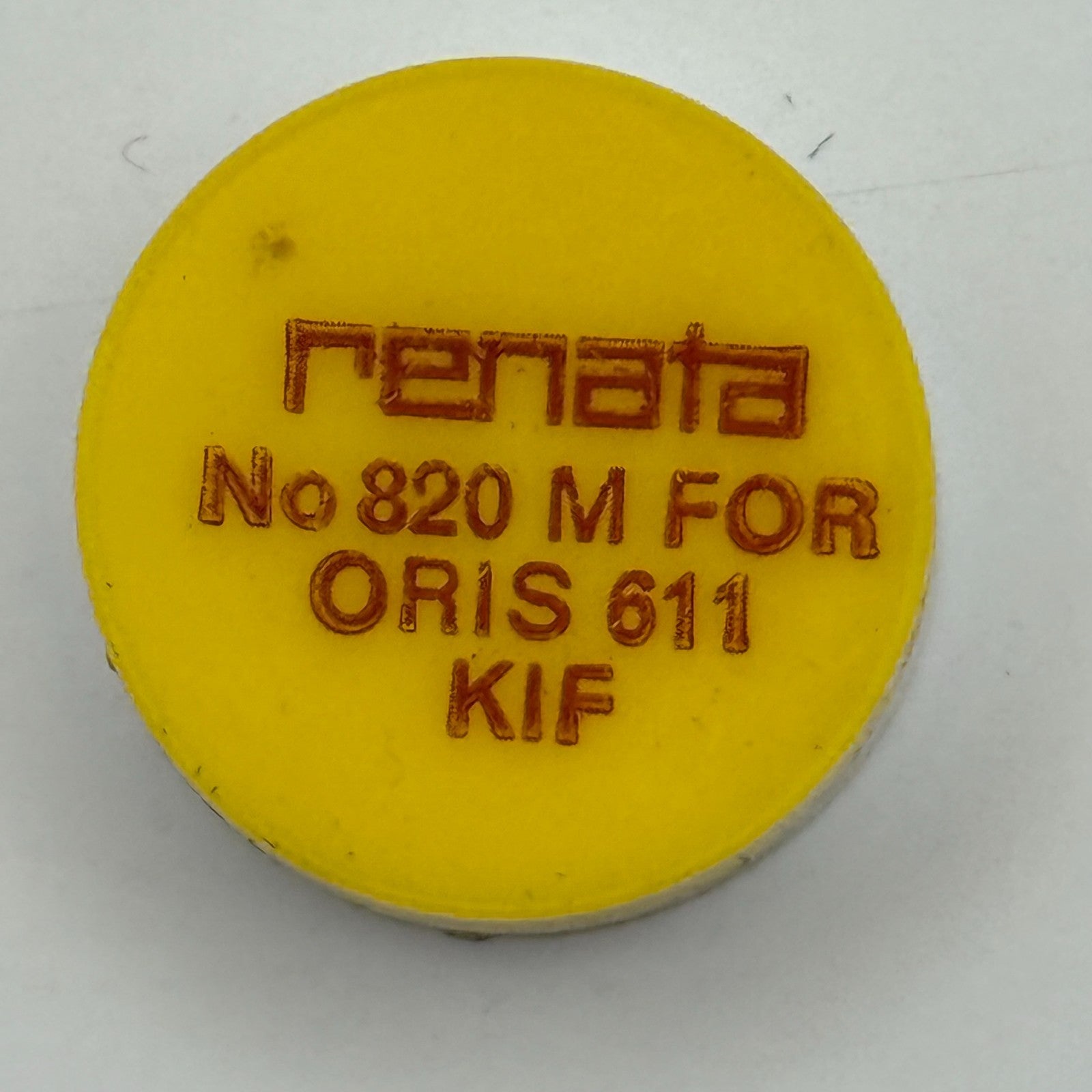 Oris 611 Balance Complete KIF Renata 820 M Watch Movement Parts Vintage NOS