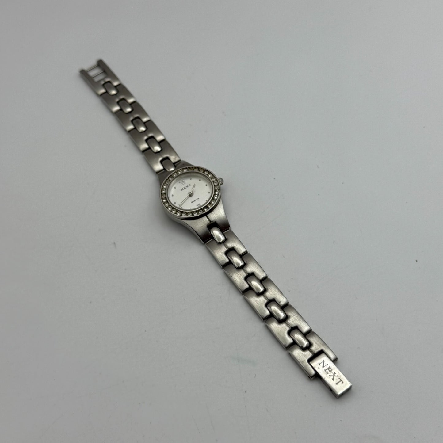 22mm Working Ladies Next M77459 Silver Tone Jewelled Quartz Watch 6 Inches