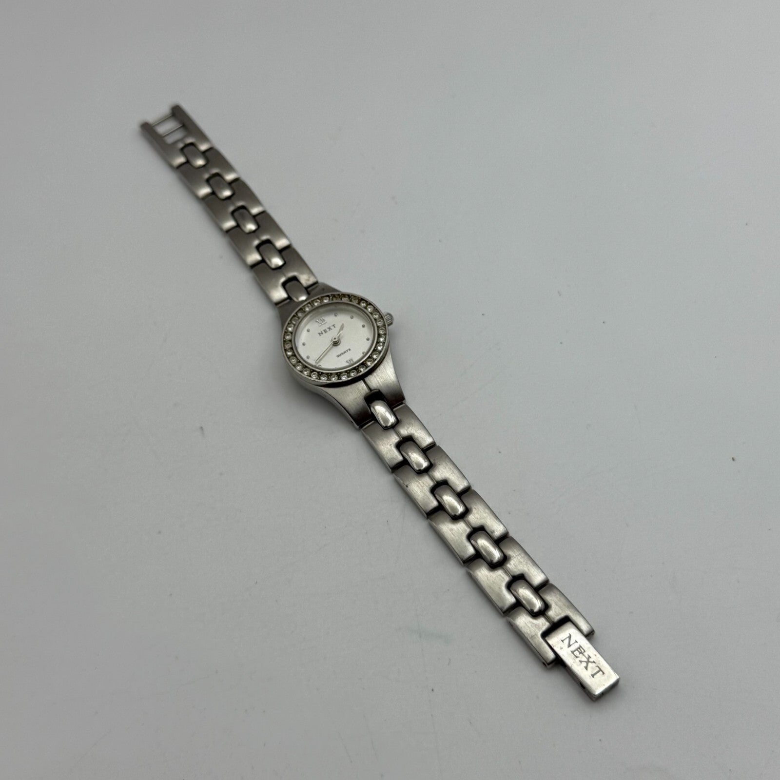 22mm Working Ladies Next M77459 Silver Tone Jewelled Quartz Watch 6 Inches