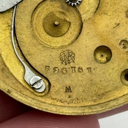 43.2mm Antique J J Pollard Hindley Key Wound Pocket Watch Movement PARTS REPAIR