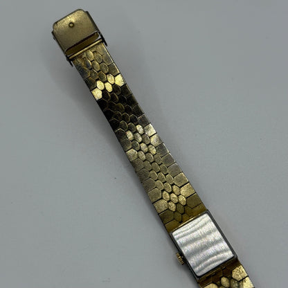 15mm Vintage Petit Bark Affect Heart Gold Plated Manual Wind Watch PARTS REPAIR