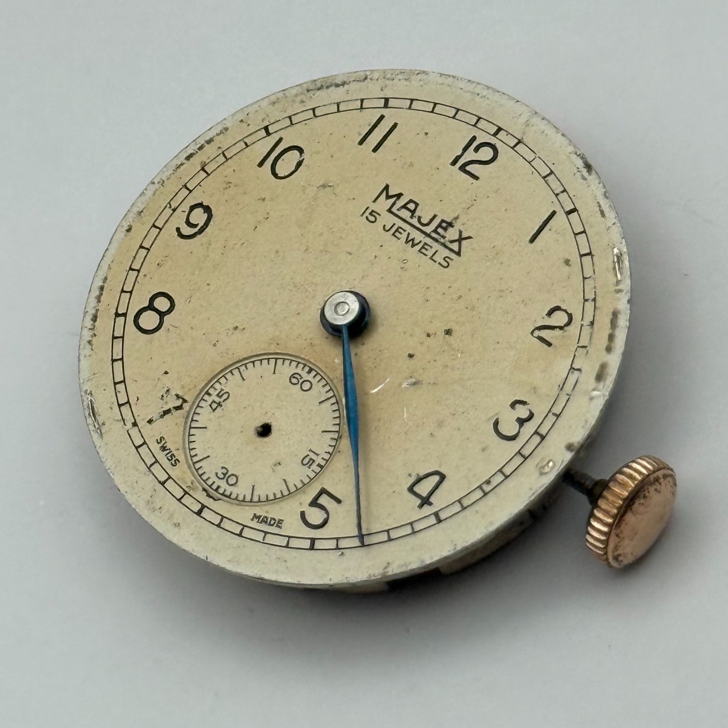 Majex Pierce 103 Watch Movement Running Manual Wind Vintage Parts Repair 23.6mm