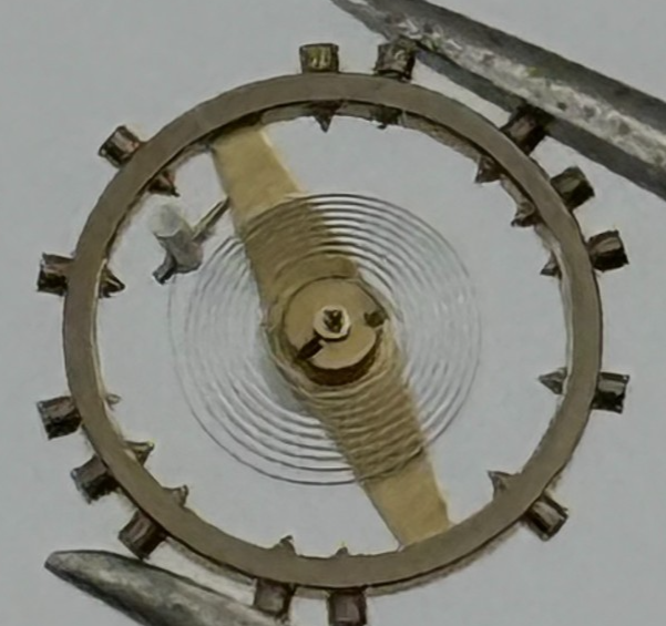 FHF 57-21 Balance Wheel Complete And Spring 6 3/4''' 1361 Watch Movement Parts 