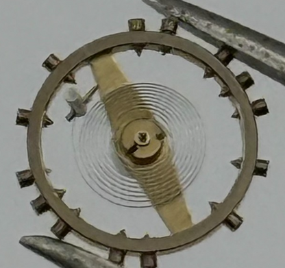 FHF 57-21 Balance Wheel Complete And Spring 6 3/4''' 1361 Watch Movement Parts 