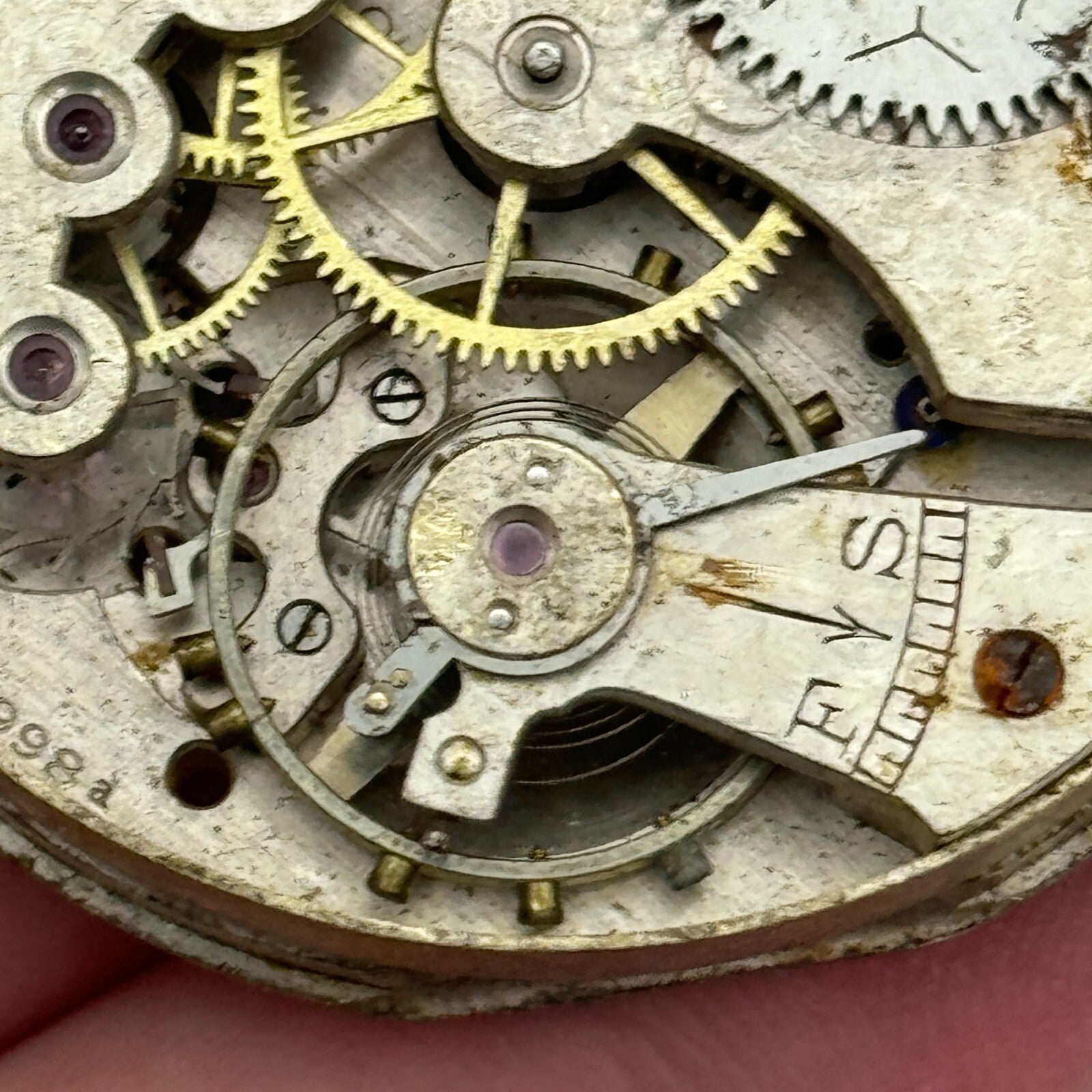 43.1mm Cyma Ref 998.a 15 Jewels Vintage Swiss Pocket Watch Movement PARTS SPARES