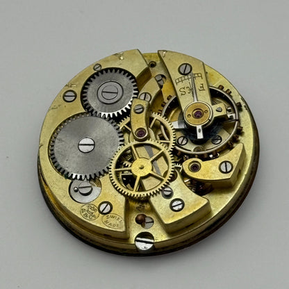 29.8mm Rare Antique Stauffer S S & Co Centre Seconds Trench Watch Movement PARTS