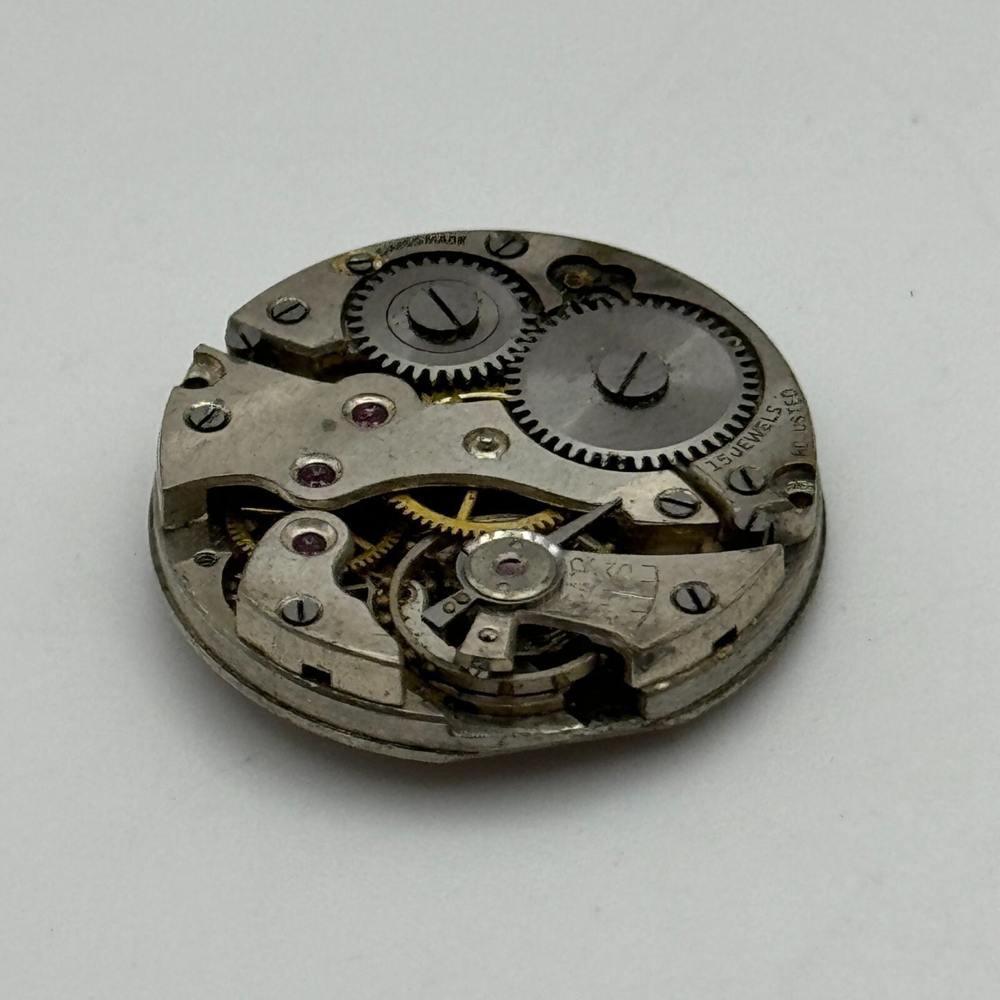 23.6mm FHF 1 Manual Wind 15 Jewels Watch Movement Swiss Vintage PARTS REPAIR
