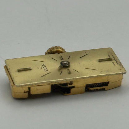 FHF 59-21 Elgin Baguette Watch Movement Manual Wind Vintage Parts Repair 8.8mm