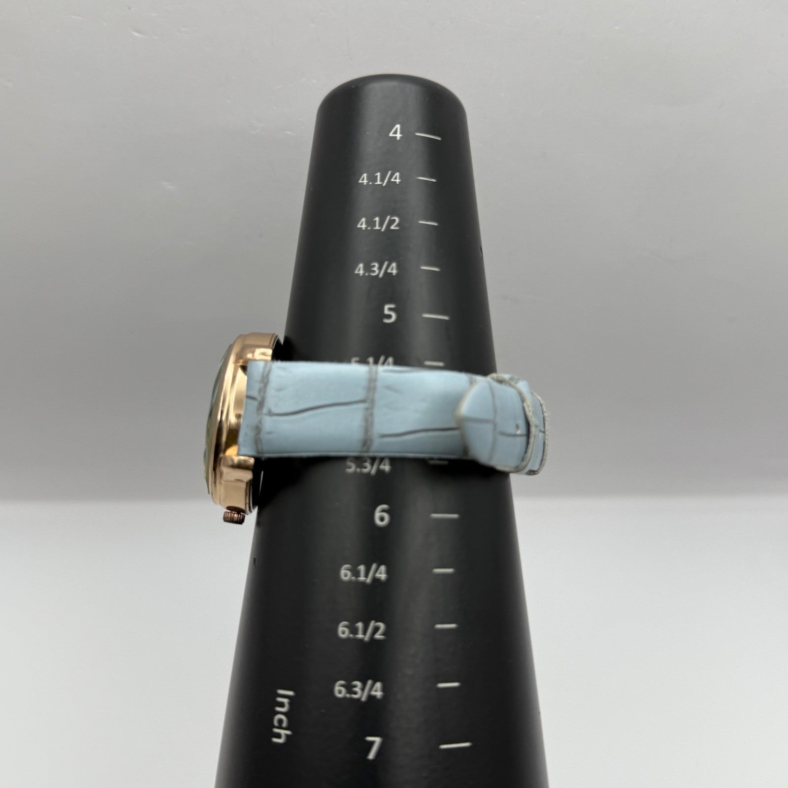 Working Ladies Rose Gold Tone Blue Dial & Strap Seconds Hand 34mm Quartz Watch