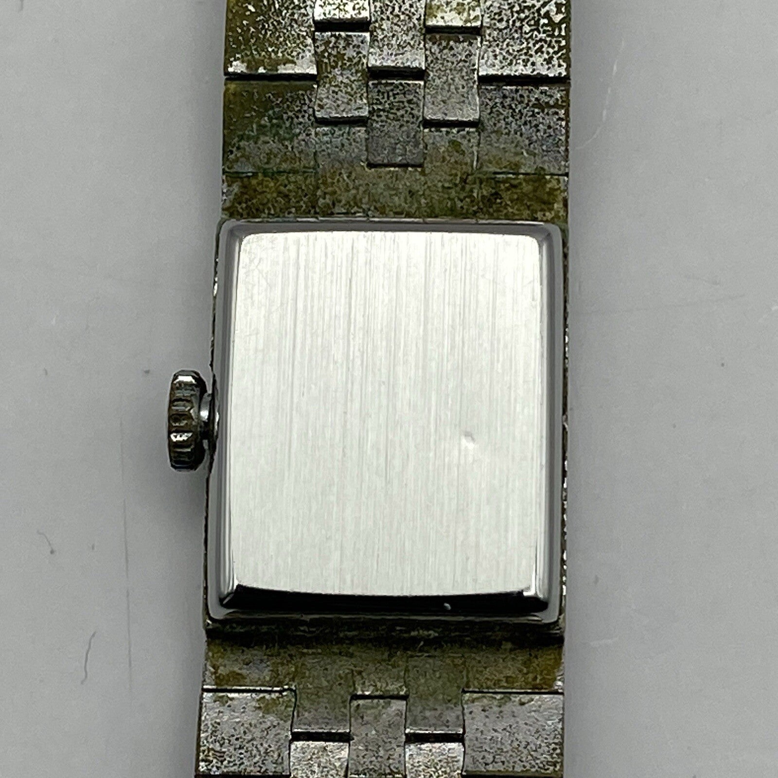15mm Ladies Chevalier Bark Affect Silver Tone Dress Watch NON WORKING