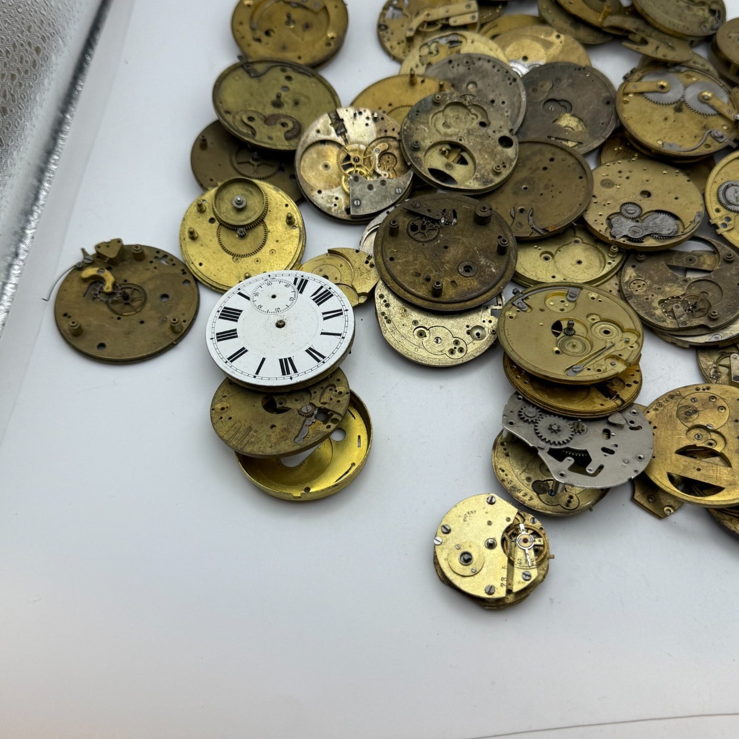 Large Bundle Of Antique Partial Pocket Watch Movements Joblot PARTS REPAIR SPARE