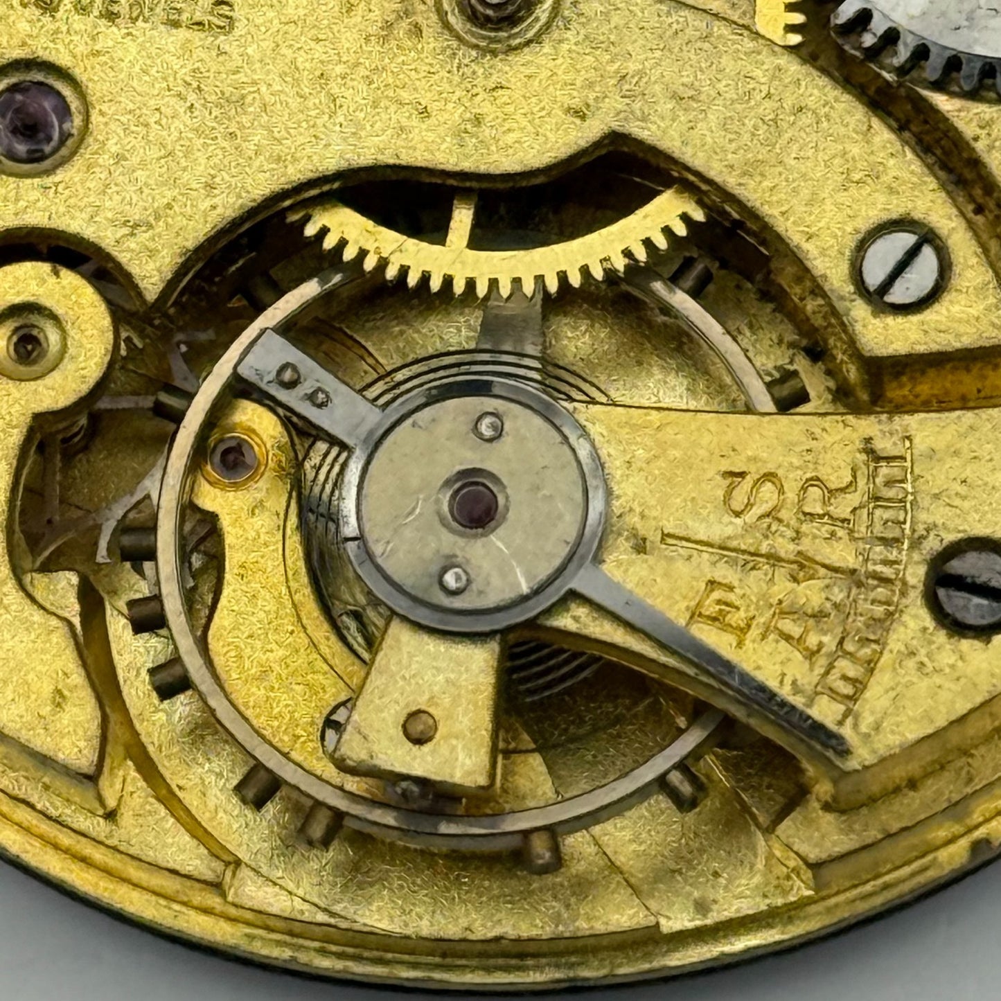 Unicorn Pocket Watch Movement Open Face 15 Jewels Swiss Parts Repair 41.1mm