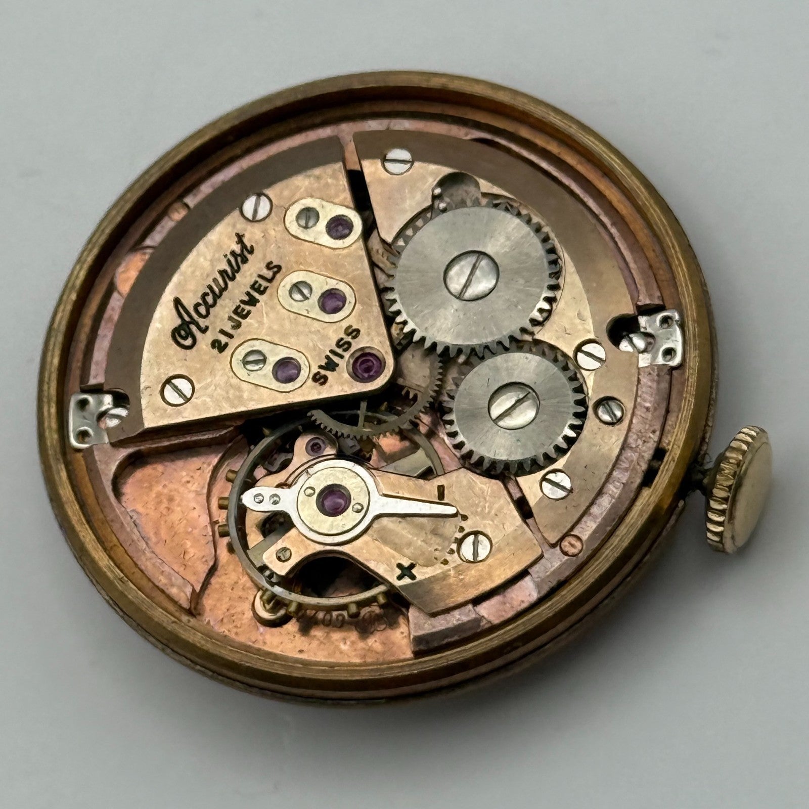 ETA 2409 Watch Movement Accurist Manual Wind Vintage Swiss Parts Repair 29.4mm