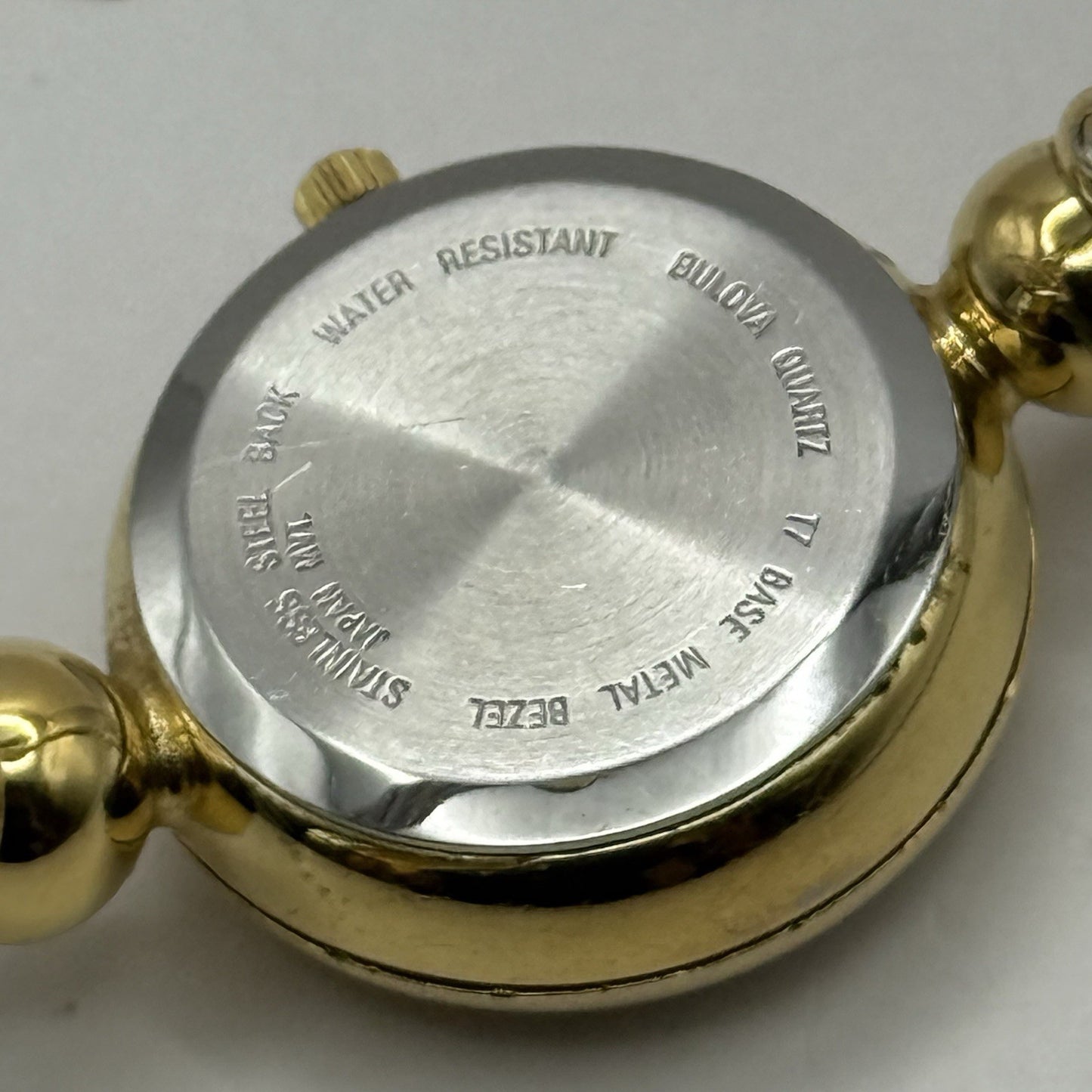 24mm Working Ladies Caravelle By Bulova Blue Dial Quartz Bangle Watch 6 Inches