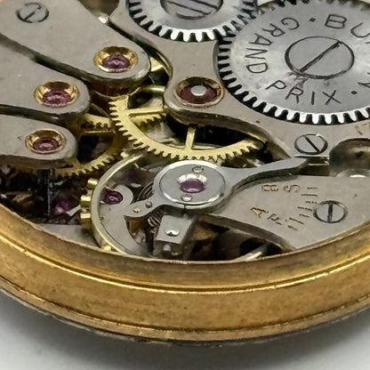 Buren 410 Grand Prix Watch Movement Manual Wind Vintage Parts Repair 25.1mm