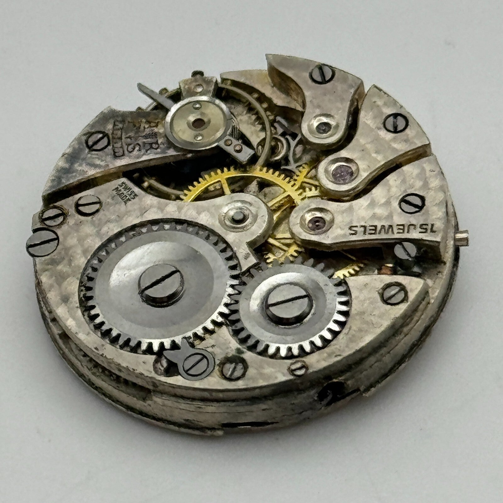 23.6mm AS A Schild 15 Jewels Nice Dial Manual Wind Swiss Watch Movement PARTS