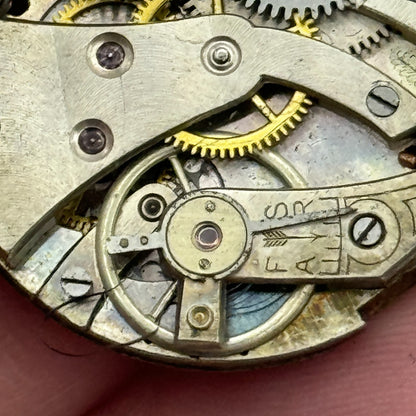 28mm Men's Unidentified Leaf Mark Manual Wind Watch Movement Swiss Vintage PARTS