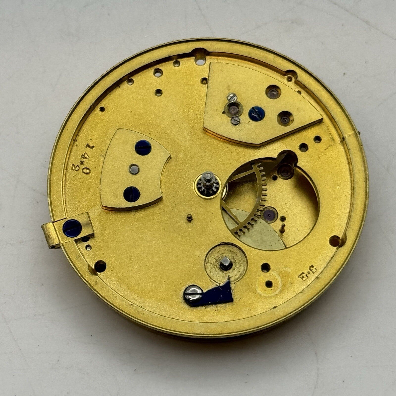 43mm Manual Wind John Atherton Liverpool Fusee Pocket Watch Movement FOR PARTS