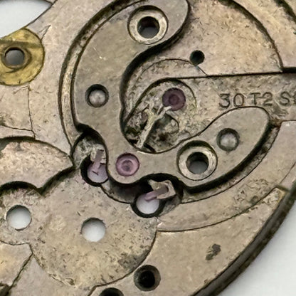 Omega 30T2 SC Watch Movement Main Plate Vintage Swiss Rare Parts Repair 30.5mm