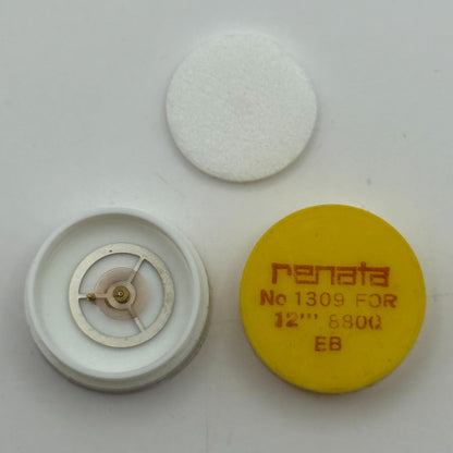EB 8800 Balance Wheel Complete And Spring 12’’’ 1309 Watch Movement Parts NOS