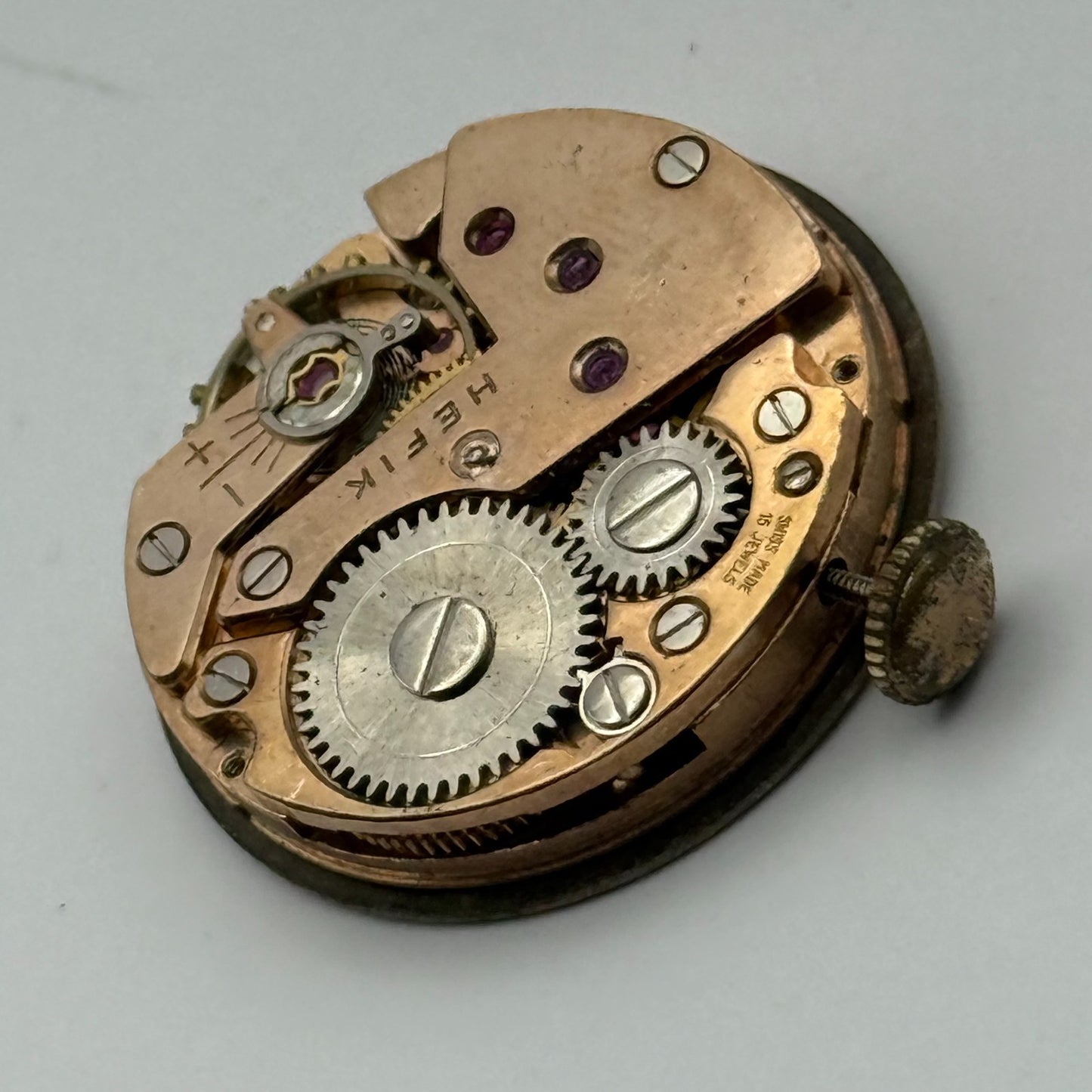 FHF 70 Watch Movement Hefik Running Manual Wind Vintage Parts Repair 23.5mm