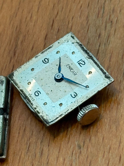 17mm Running Enicar Swiss Stainless Steel Ladies Vintage Manual Wind Watch PARTS