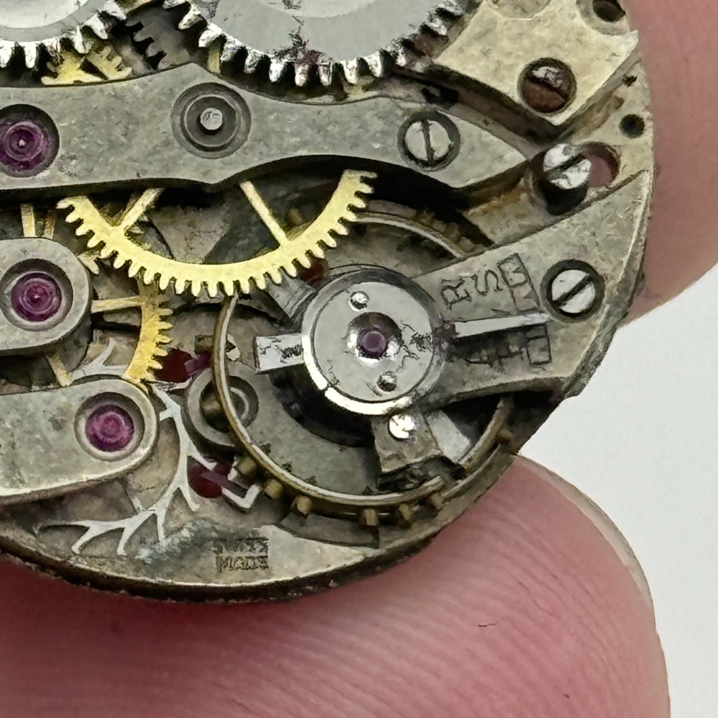 23.7mm AS Trench Watch Movement Balance Intact Swiss Manual Wind Vintage PARTS