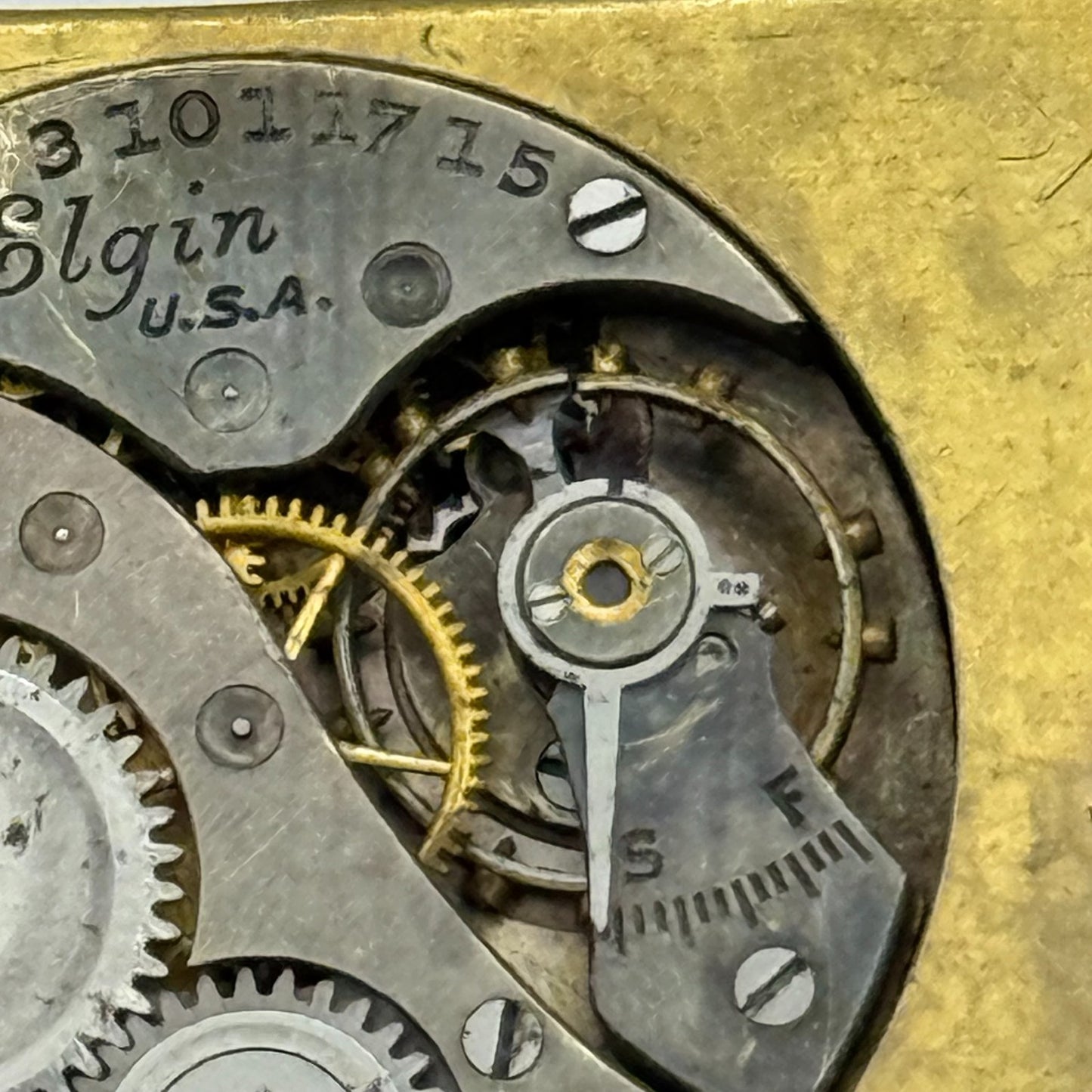 1928 Vintage 10/0s Elgin 447 Model 4 American Watch Movement PARTS REPAIR