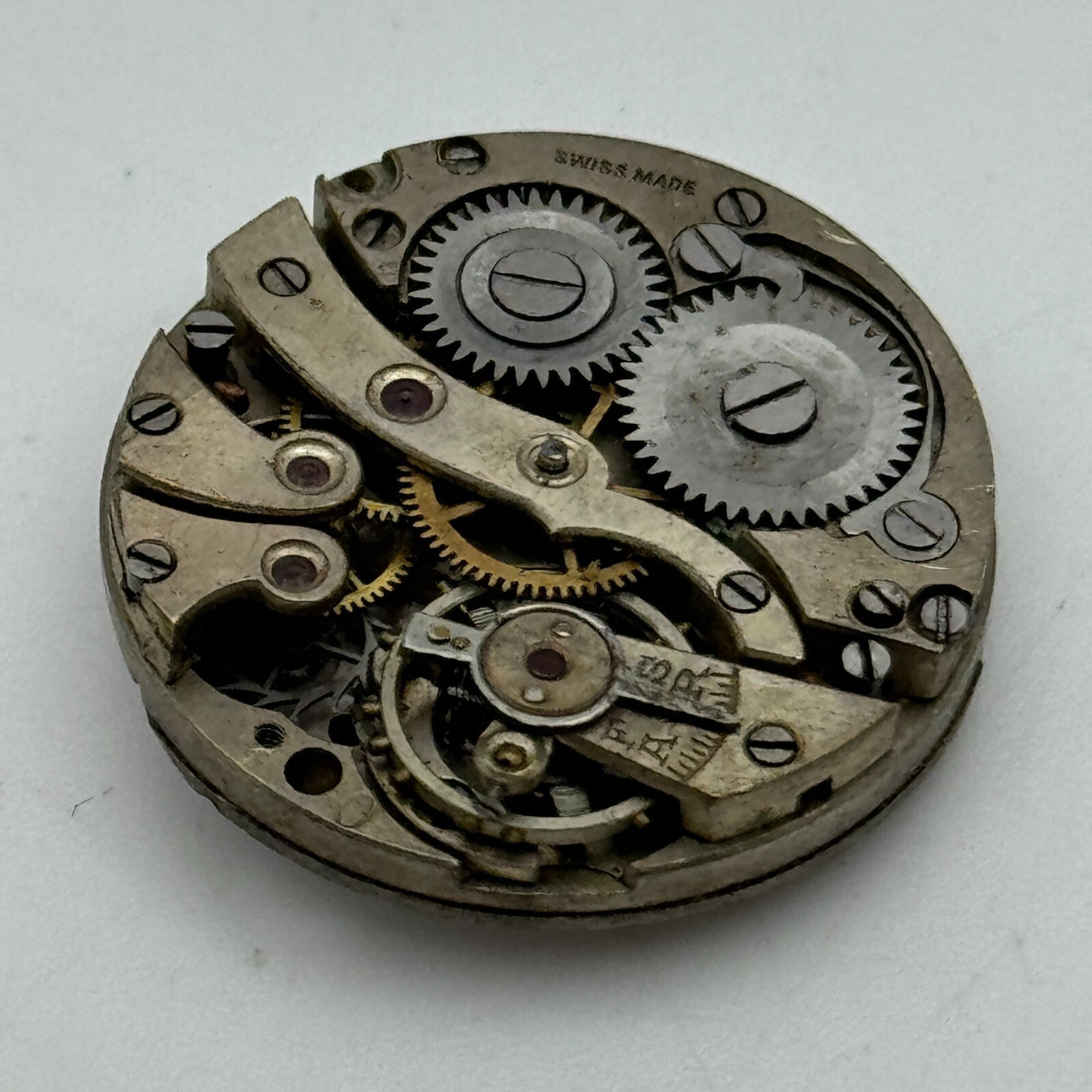23.6mm SFG Porcelain Dial Swiss Trench Watch Movement Manual Wind PARTS SPARES