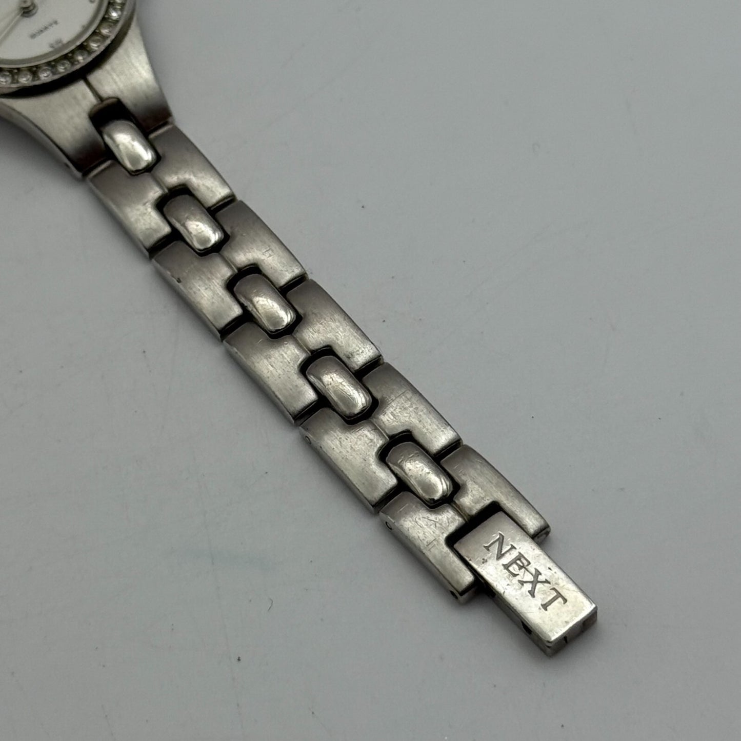 22mm Working Ladies Next M77459 Silver Tone Jewelled Quartz Watch 6 Inches