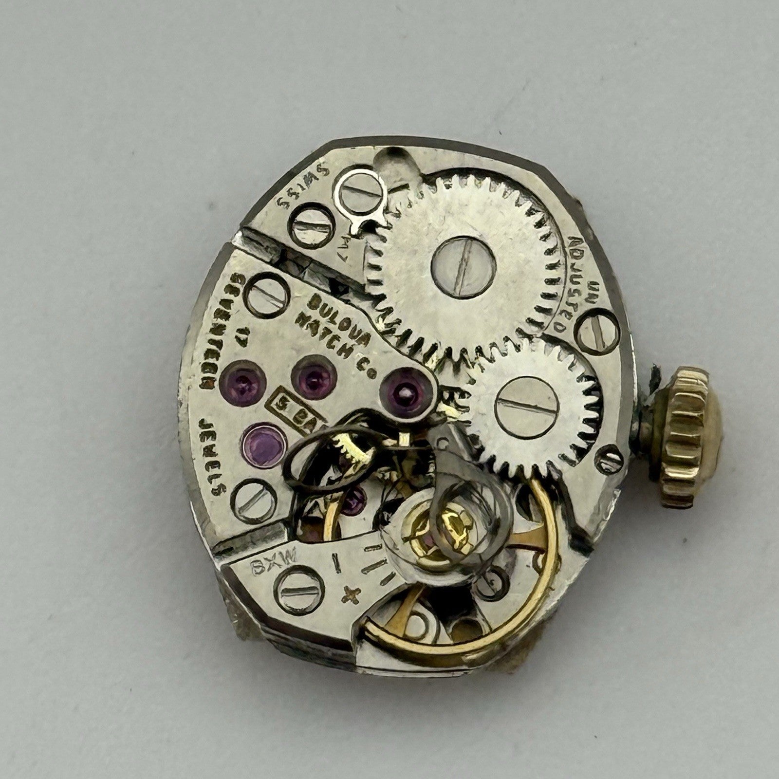 13.2mm Vintage Ladies Bulova 5BA Manual Wind Swiss Watch Movement PARTS REPAIR
