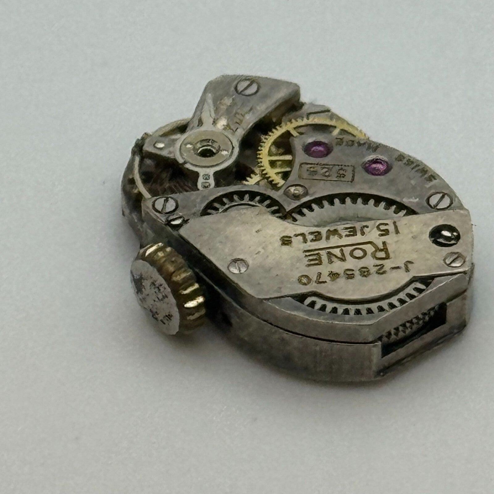 12.7mm FHF 190 Rone J-285470 Manual Wind 15 Jewels Swiss Watch Movement PARTS