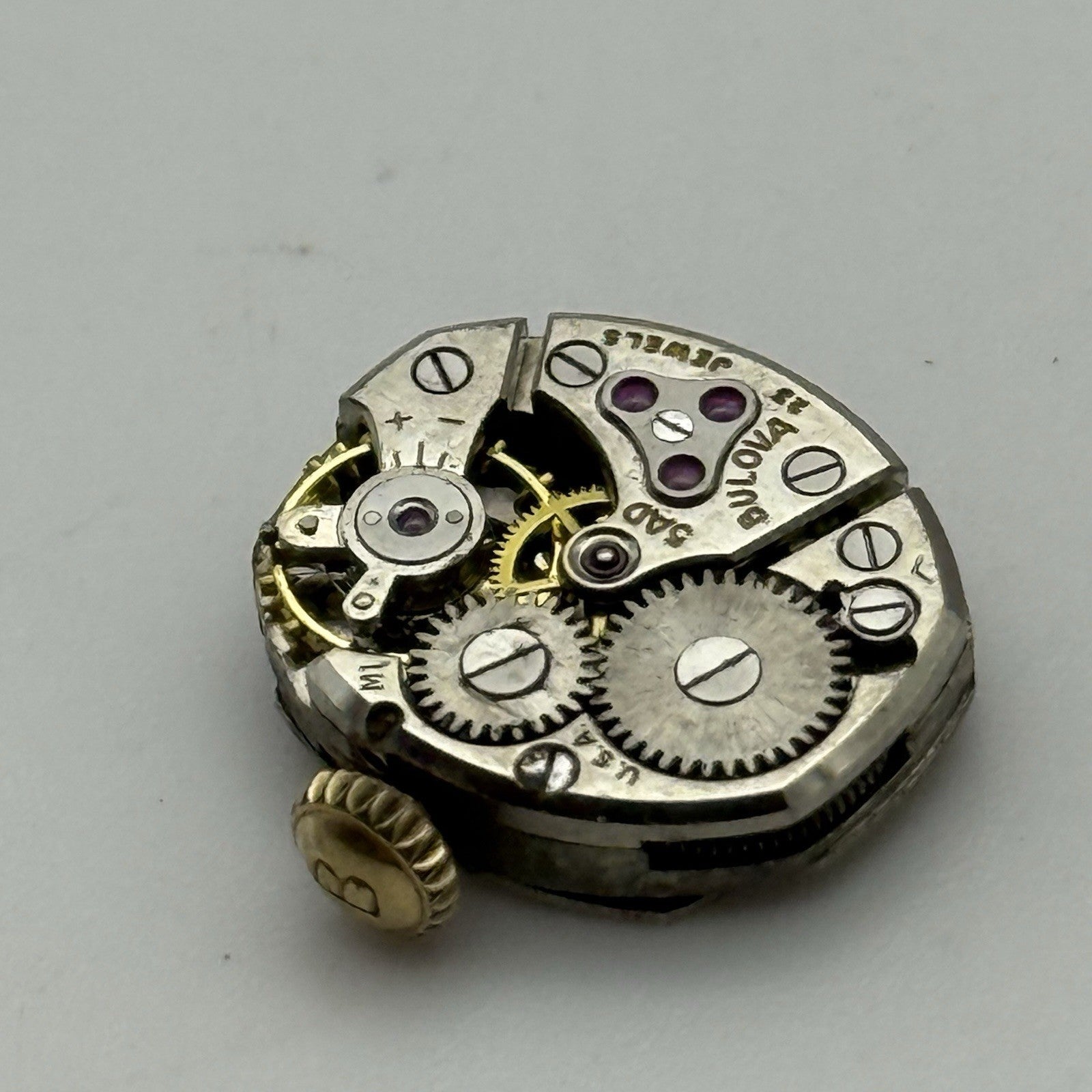 13mm Vintage Ladies Bulova 5AD Manual Wind Swiss Watch Movement PARTS REPAIR