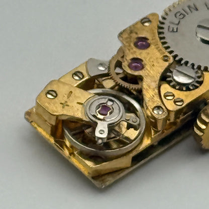 FHF 59-21 Elgin Baguette Watch Movement Manual Wind Vintage Parts Repair 8.8mm