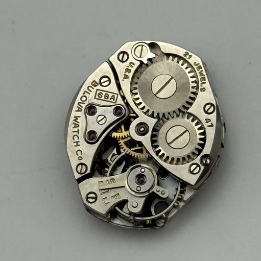 15.3mm Vintage Ladies Bulova 6BA Manual Wind Swiss Watch Movement PARTS REPAIR