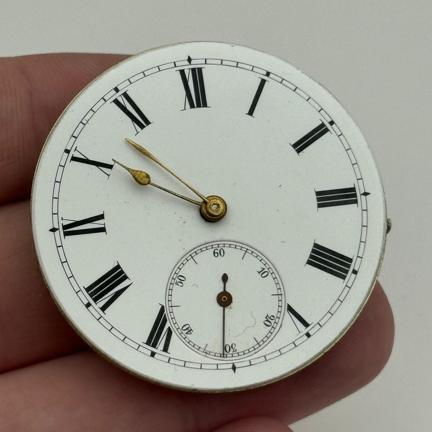 40.5mm Antique Trade Mark Consti Mathey Key Wound Pocket Watch Movement PARTS