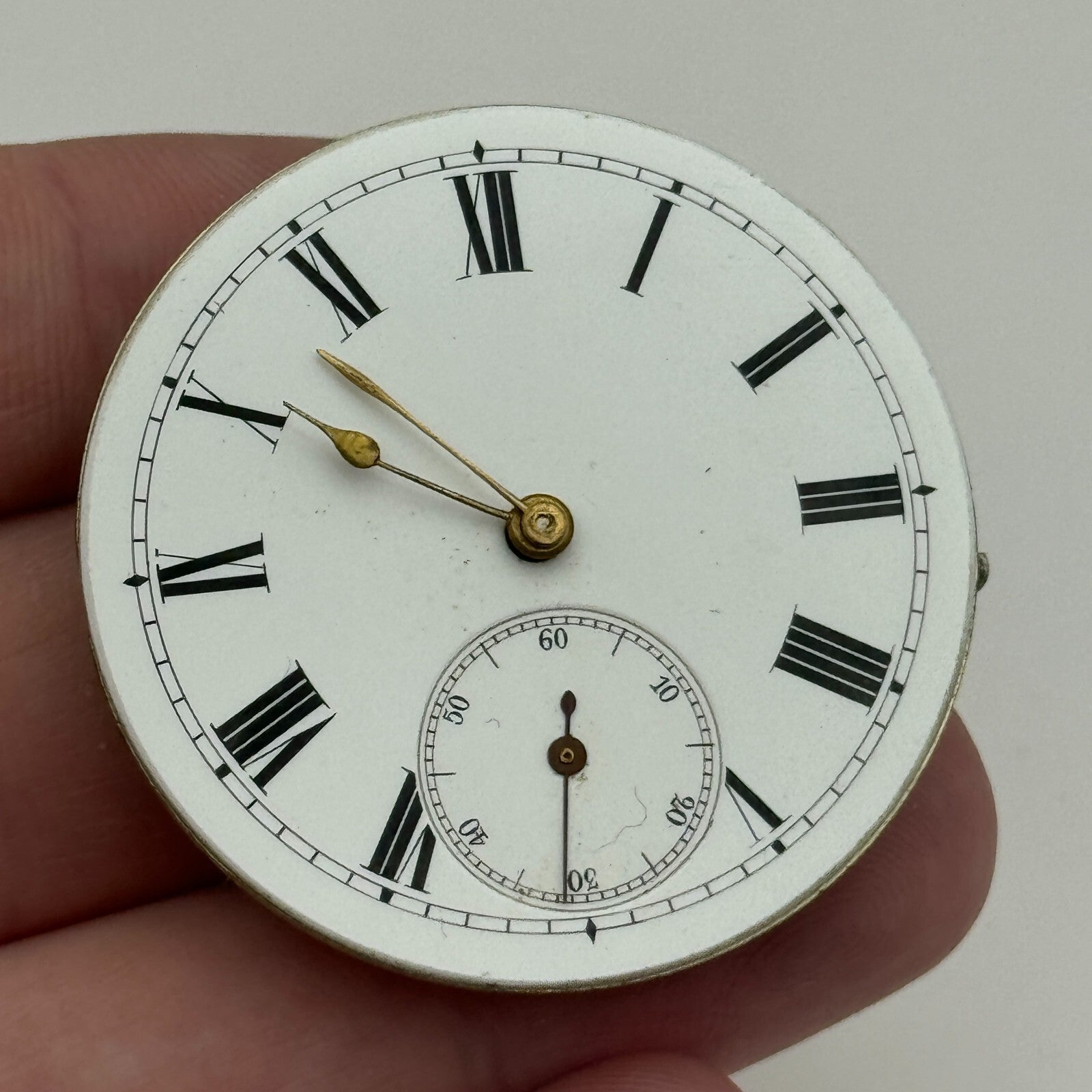40.5mm Antique Trade Mark Consti Mathey Key Wound Pocket Watch Movement PARTS
