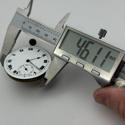 46.1mm Open Face Swiss Balance Ok Pocket Watch Movement PARTS REPAIR